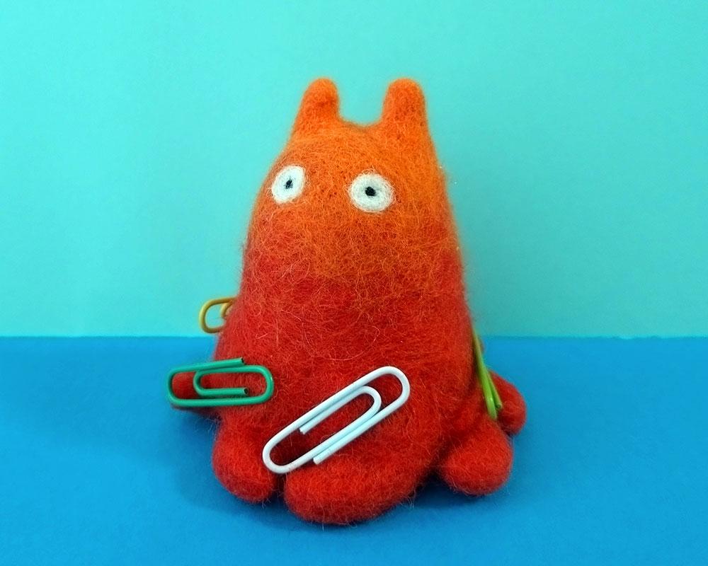 【羊毛フェルト】メンダコちゃんクリップホルダー | 2枚目