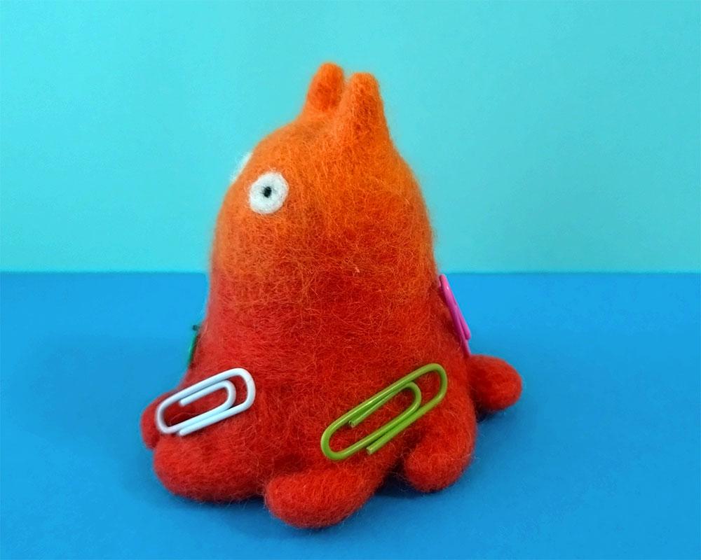 【羊毛フェルト】メンダコちゃんクリップホルダー | 3枚目