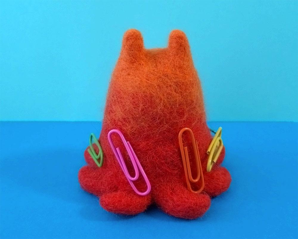 【羊毛フェルト】メンダコちゃんクリップホルダー | 4枚目