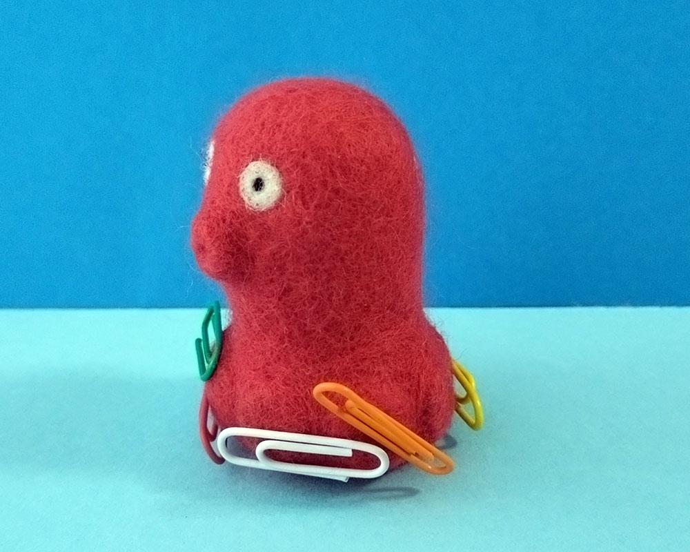 【羊毛フェルト】タコさんクリップホルダー | 4枚目