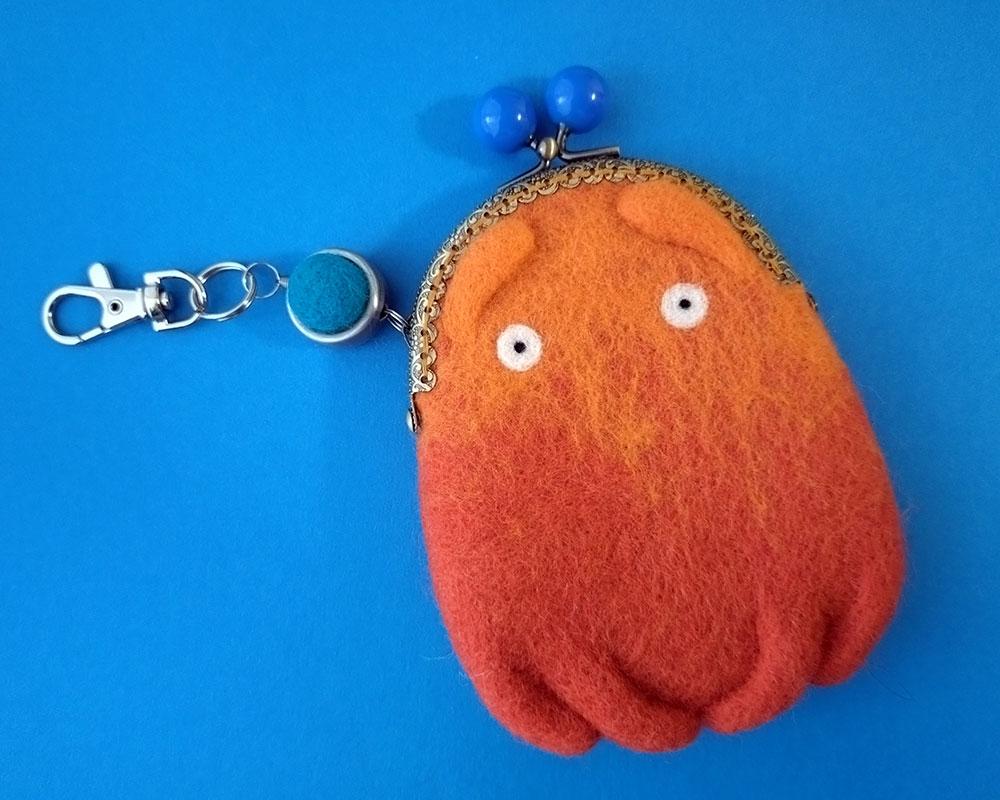 【羊毛フェルト】メンダコちゃん パスケース1枚目の画像