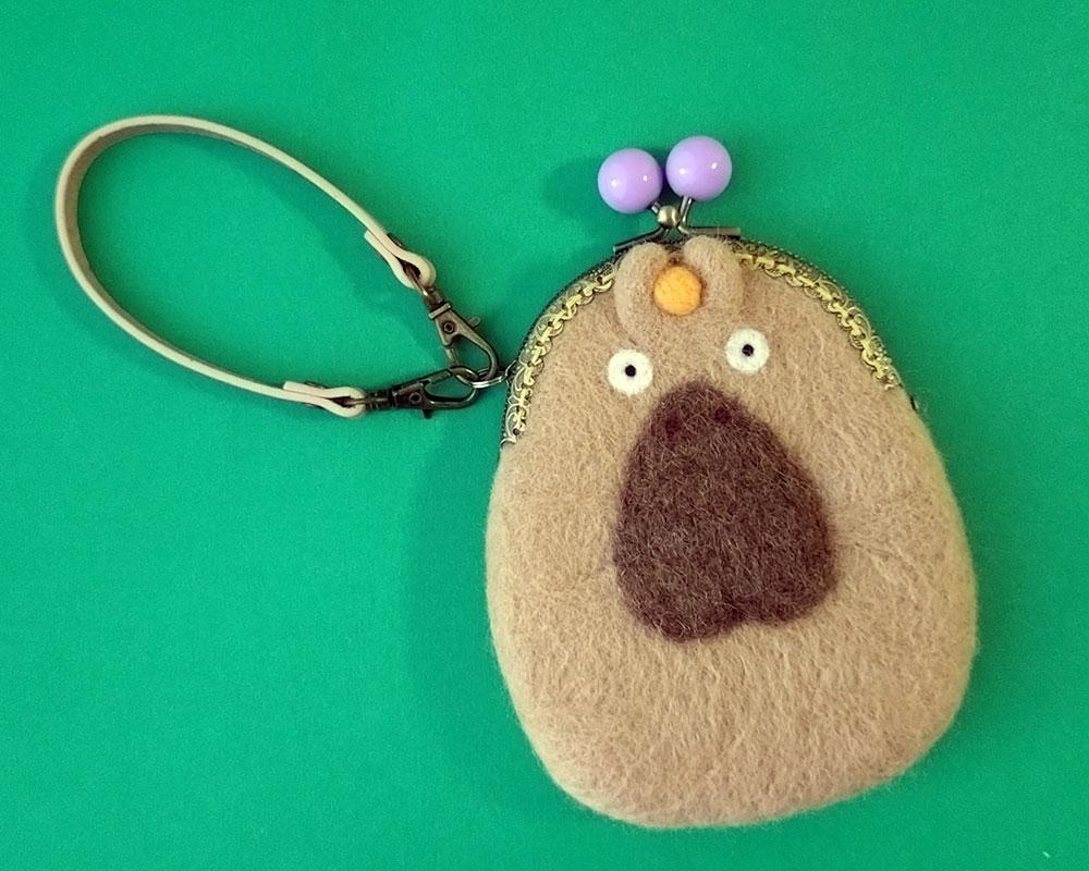 【羊毛フェルト】カピパラさん パスケース1枚目の画像