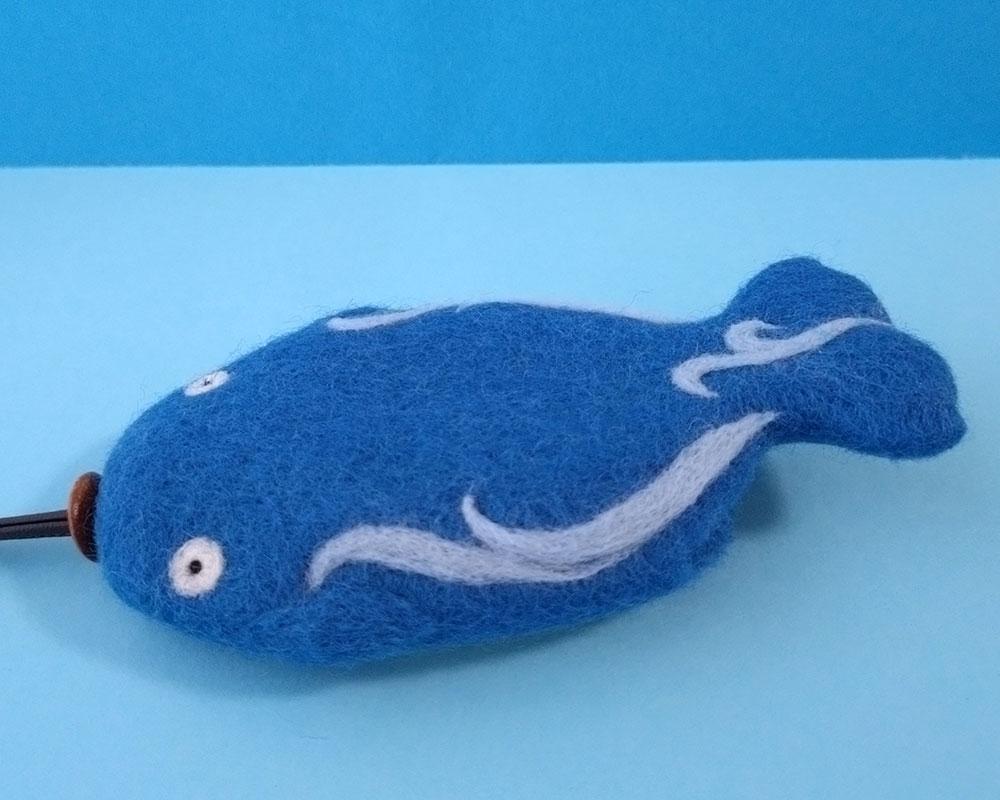 クジラ君のフェルト キーケース1枚目の画像