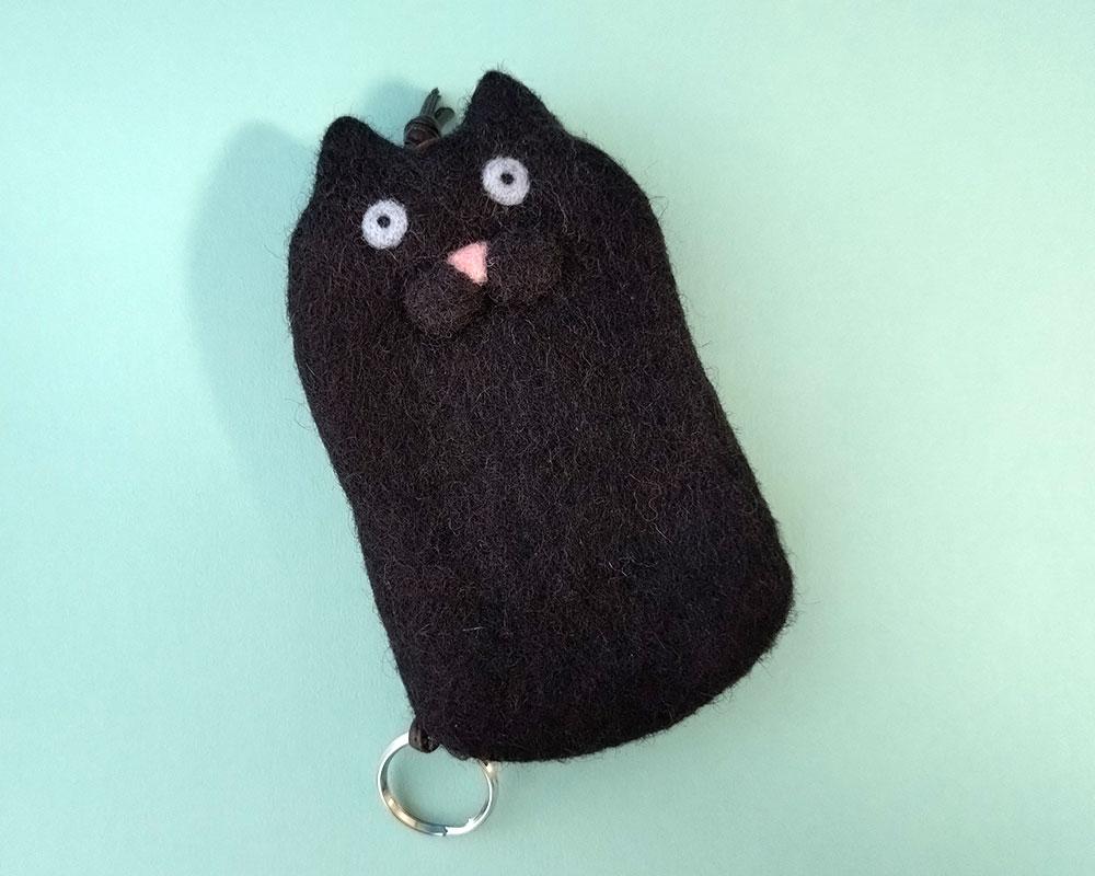 クロネコさんのフェルト キーケース | 3枚目
