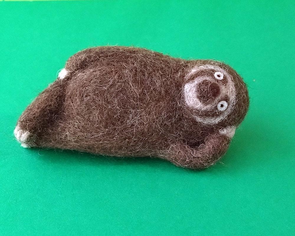 【羊毛フェルト】なまけもの君クリップホルダー | 3枚目