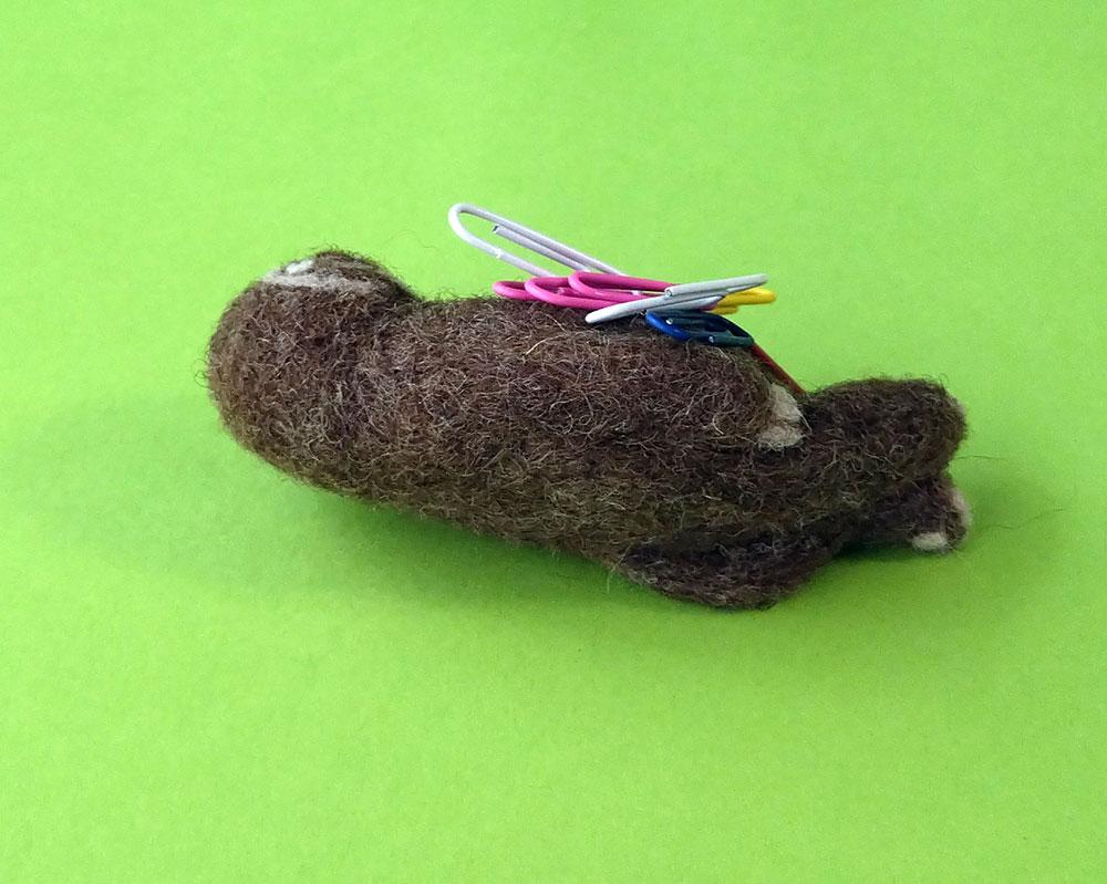 【羊毛フェルト】なまけもの君クリップホルダー | 5枚目