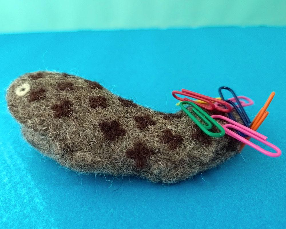 【羊毛フェルト】オオサンショウウオ君あくび中 クリップホルダー | 4枚目